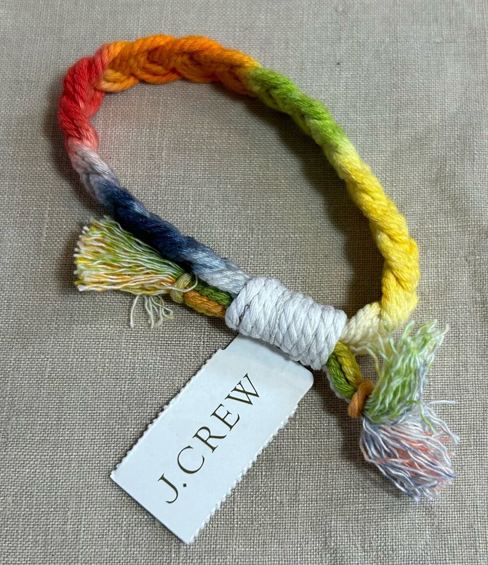 NWT! J. Crew Rainbow Rope Friendship Bracelet